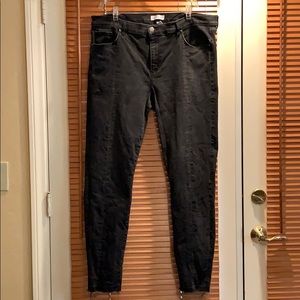 Loft Faded Black Modern Skinny Jeans